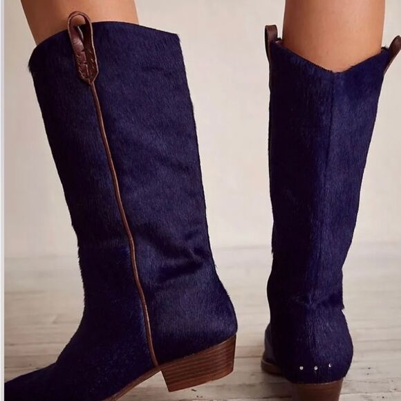 New Free People We the Free
Montage Hair Tall Boot Azul Marino size 38 US 8 - Picture 2 of 11